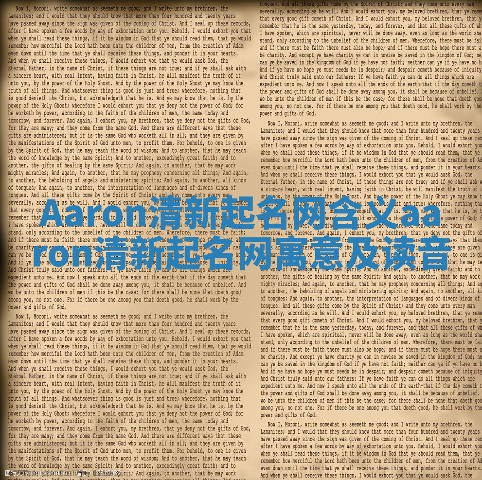 Aaron清新起名网含义 aaron清新起名网寓意及读音