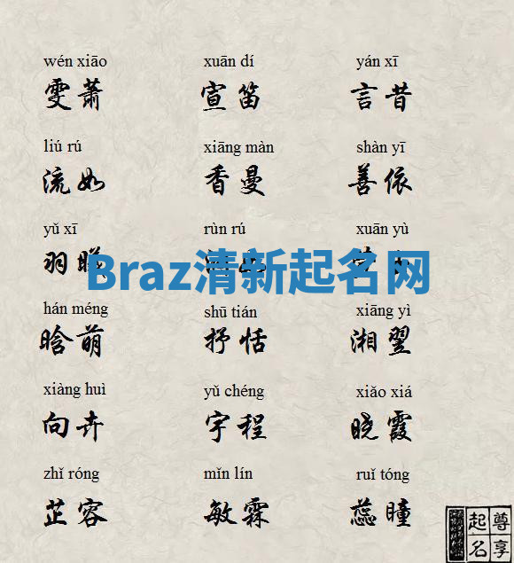 Braz清新起名网