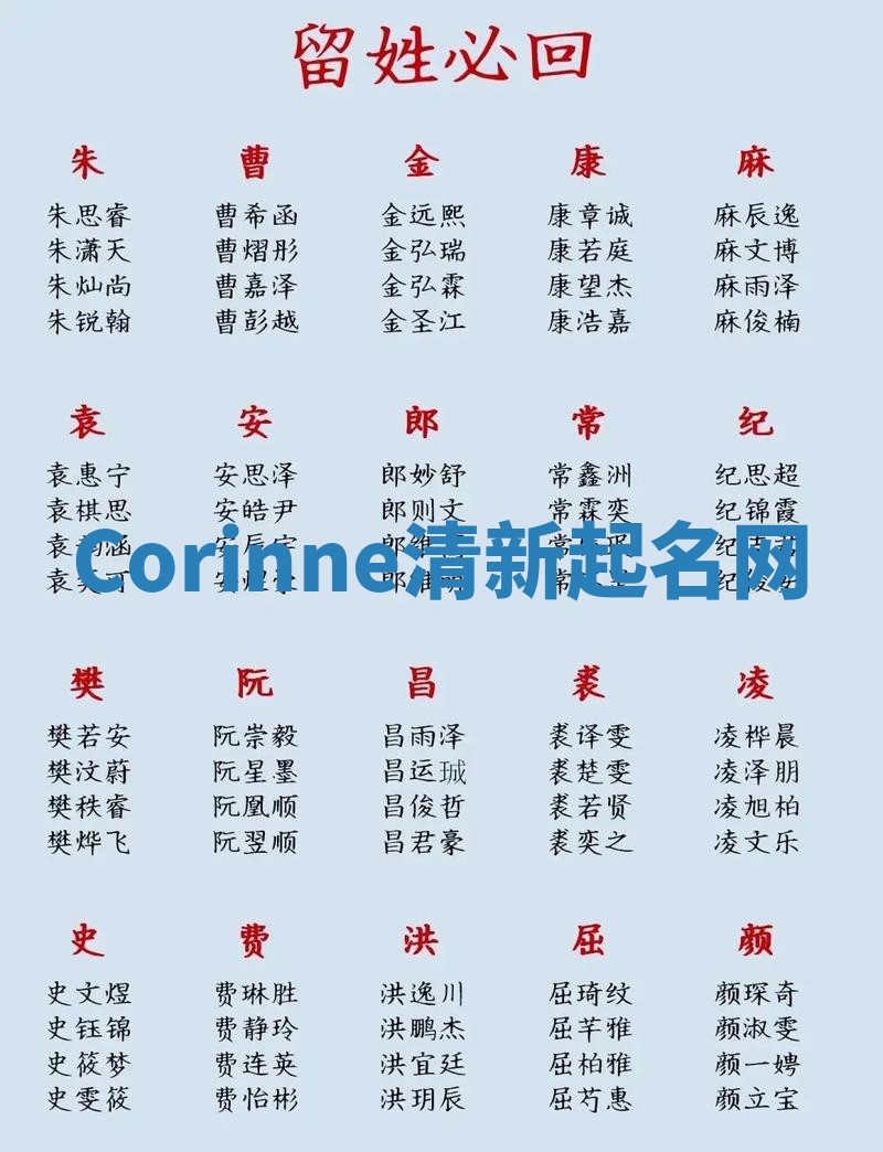 Corinne清新起名网 Corinne清新起名网