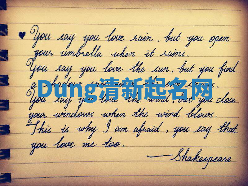 Dung清新起名网