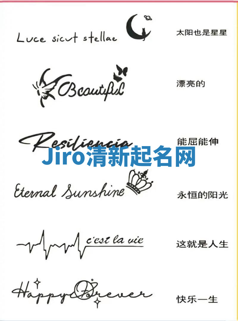 Jiro清新起名网 Jiro清新起名网