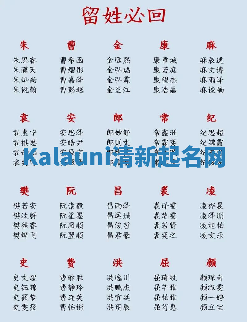 Kalauni清新起名网