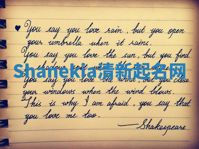 Shanekia清新起名网