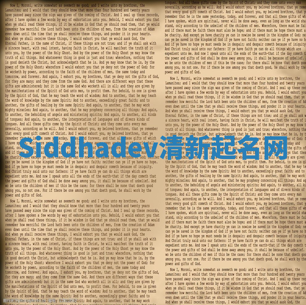 Siddhadev清新起名网
