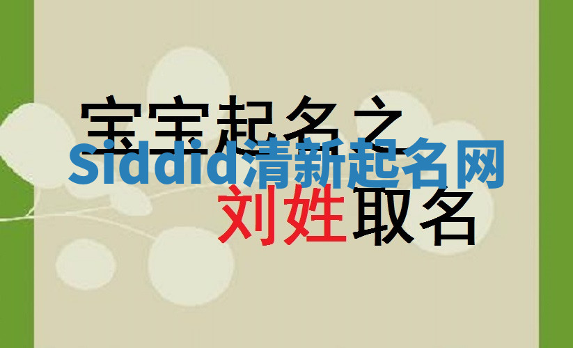 Siddid清新起名网