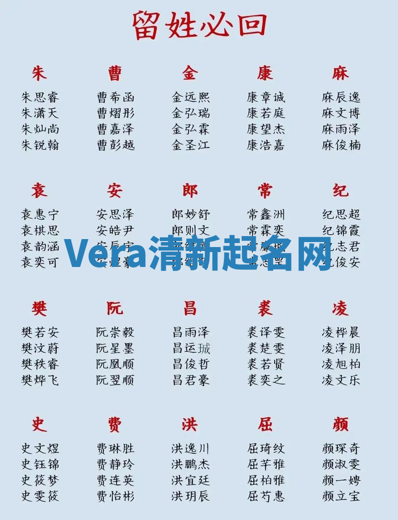 Vera清新起名网 Vera清新起名网