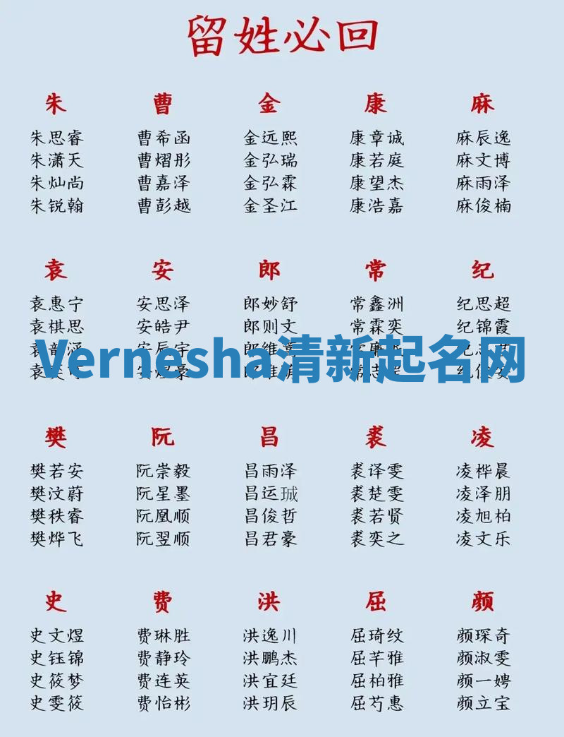 Vernesha清新起名网 Vernesha清新起名网