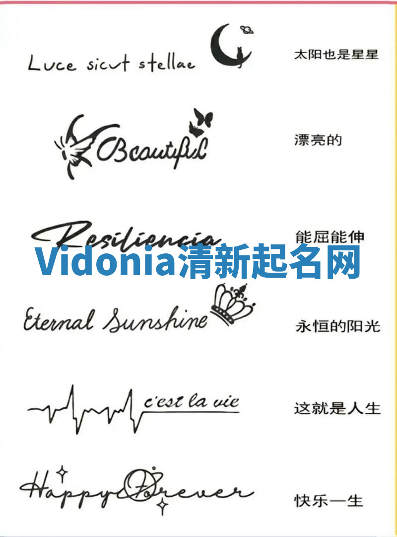 Vidonia清新起名网