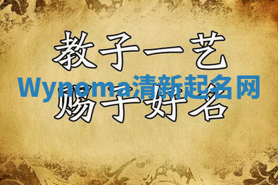 Wynoma清新起名网 Wynoma清新起名网