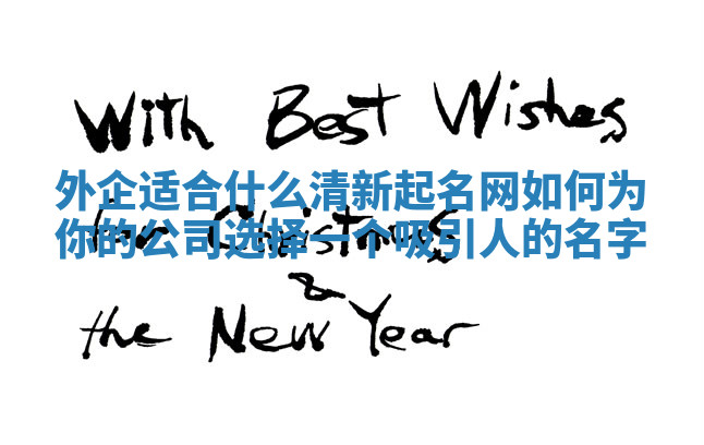 外企适合什么清新起名网 如何为你的公司选择一个吸引人的名字