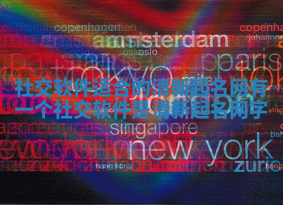 社交软件适合的清新起名网_有一个社交软件是清新起名网字